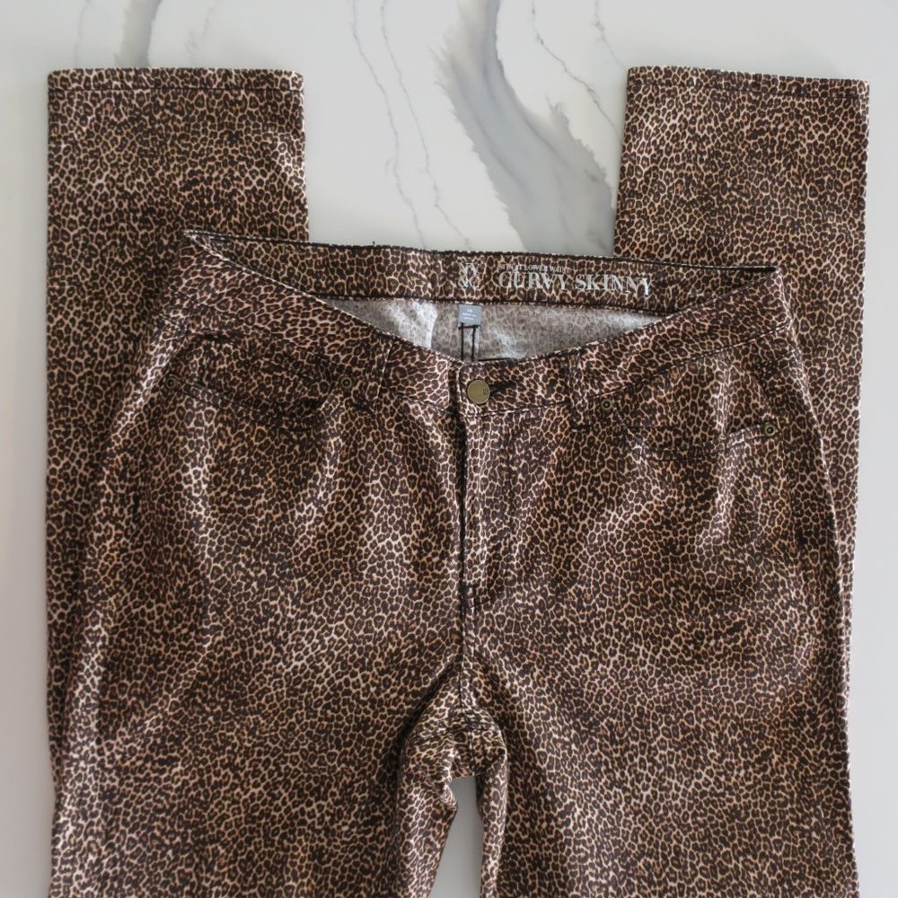 NY&C Curvy Skinny Leopard Pattern Pants Size 14